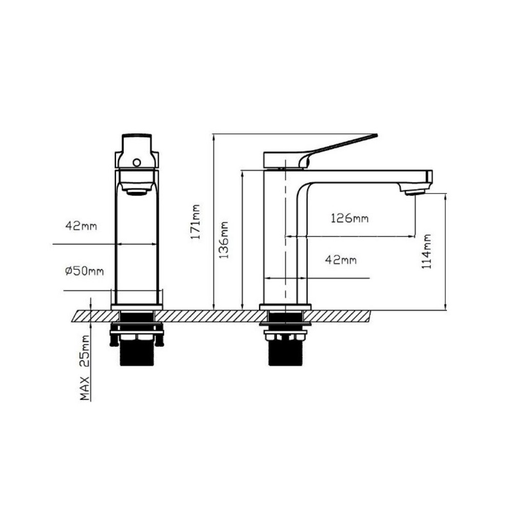 Смеситель для раковины Vincea Arco Вороненая сталь — изображение 3