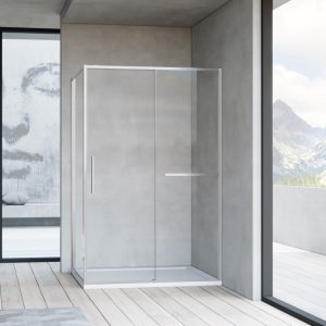 Душевой уголок Vincea Slim Soft 120х90 Никель / Прозрачное