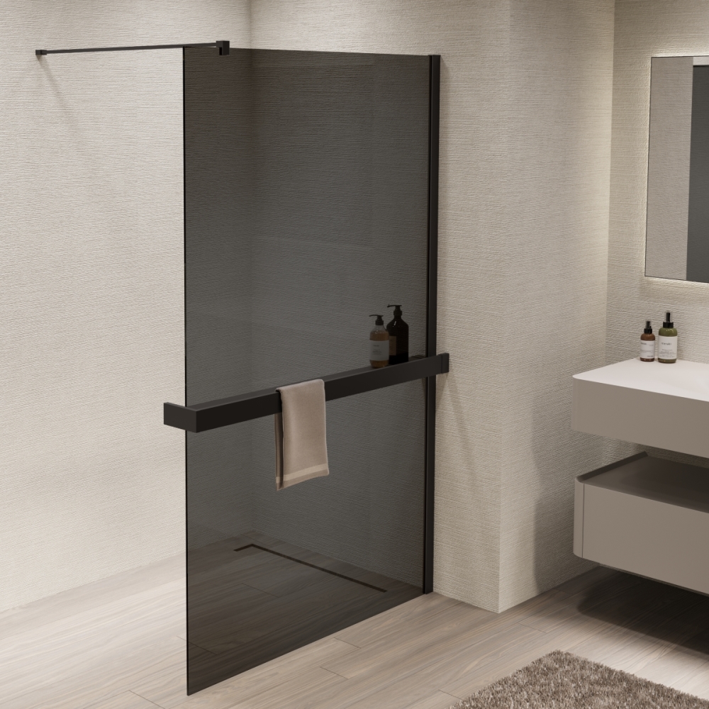 Душевая перегородка Vincea Walk-In Черный / Тонированное
